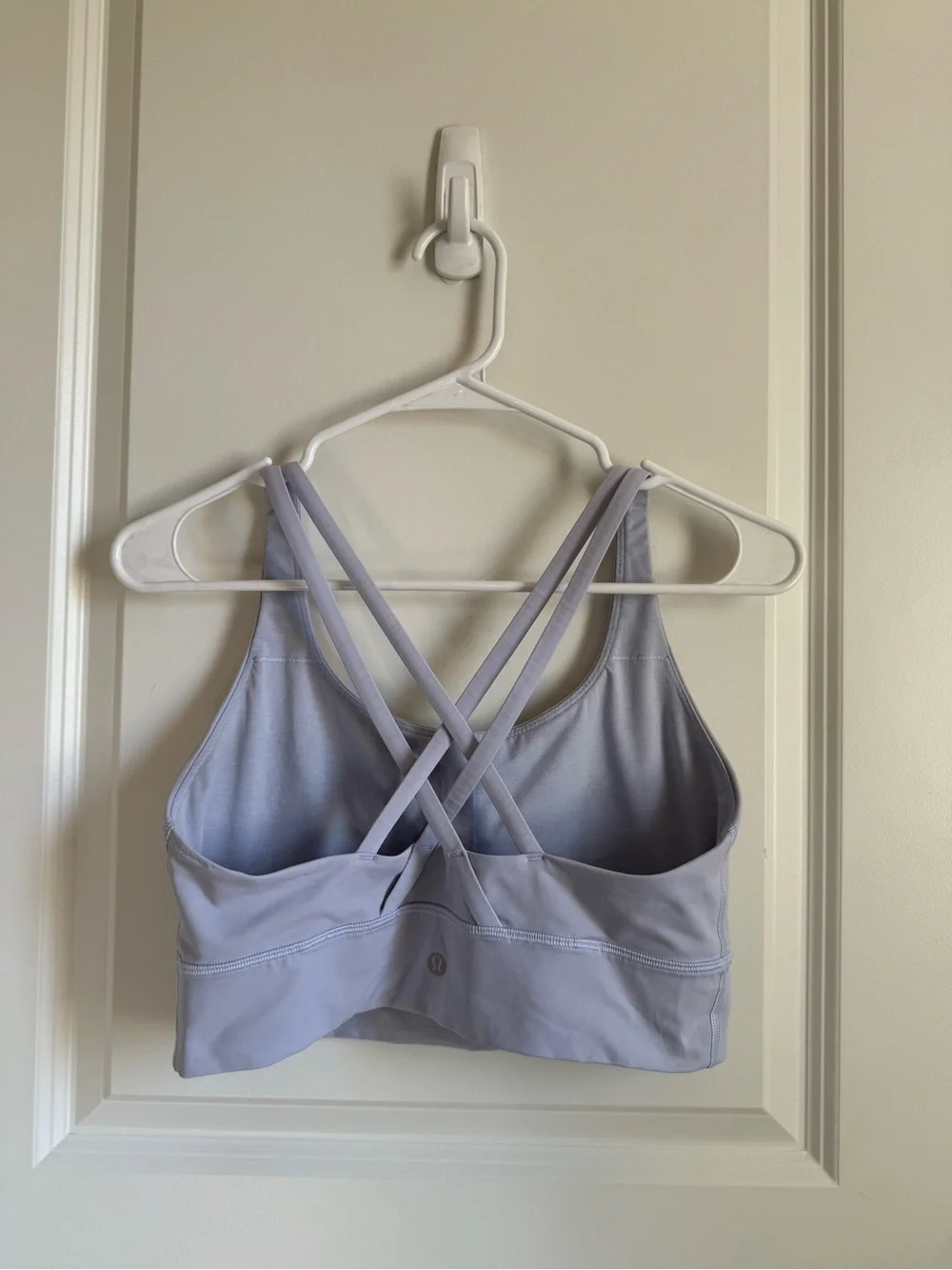 Lululemon Lavender Strappy Longline Sports Bra Criss Cross Back
